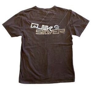 Quiksilver Y2K Slim Fit T Shirt‎ Men's Medium Brown Graphic Short Sleeve